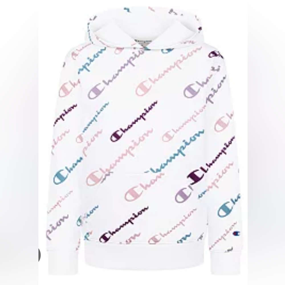 NWT Girl's Champion hoodie white size Large